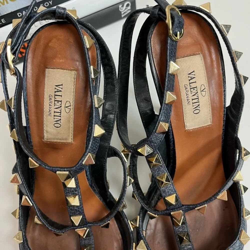 Valentino Garavani Rockstud Heels Ankle Strap Pumps
